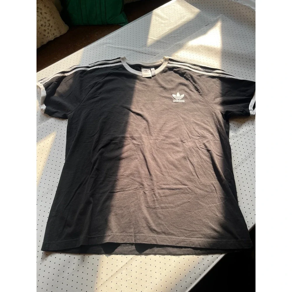 Adidas Originals Mens 3-Stripes Ringer T-Shirt Black White Trefoil Logo 2XL